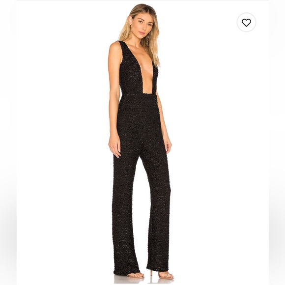 NBD Willa Jumpsuit - Black - Size Small - Picture 2 of 8